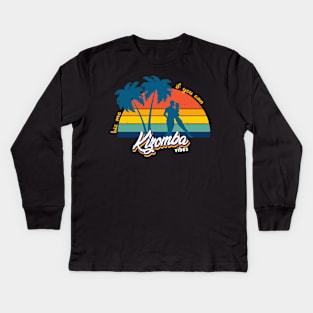 Kizomba vibes sunrise African couple dance Kids Long Sleeve T-Shirt